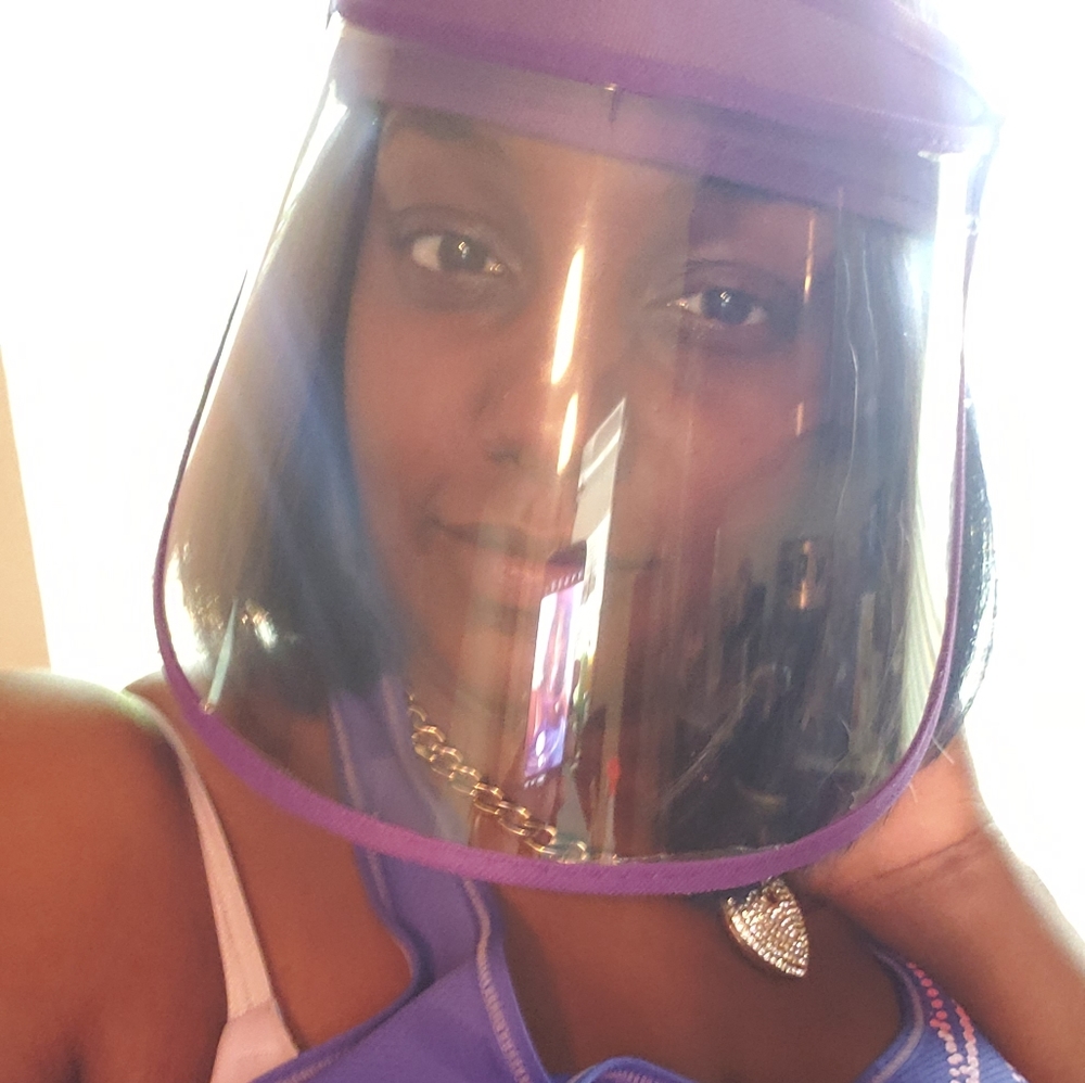 Purple face shield